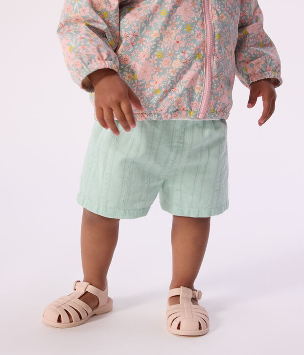 Babies' plain cotton shorts SPRAY
