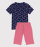 Boys' Paris Cotton Short Pyjamas MEDIEVAL blue/MULTICO white