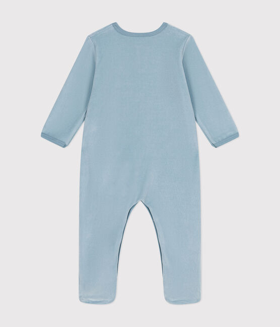 Babies' velour sleepsuit ENNEIGE blue