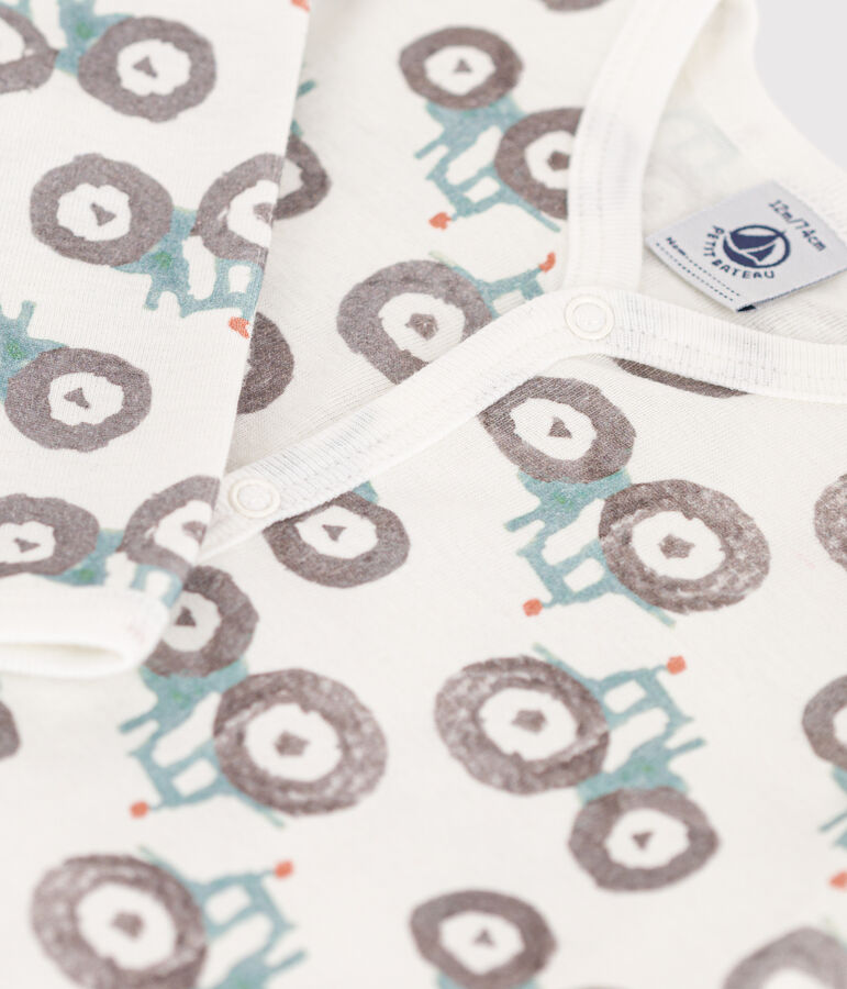 Babies' Footless Cotton Pyjamas white/multicolor