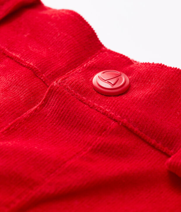 Babies' Velour Trousers red
