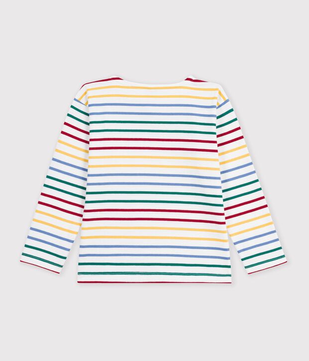 Children's cotton Breton top white/multicolor