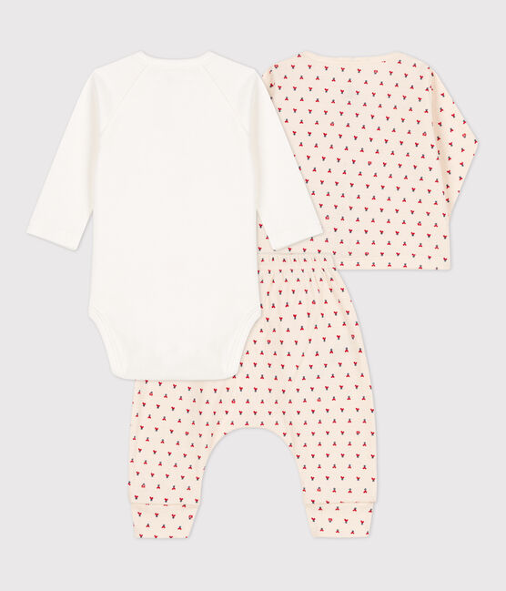 Babies' Graphic Print Tube Knit 3-Piece Set MARSHMALLOW white/MULTICO white
