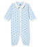 Baby boy's print tubic combi sleepsuit FRAICHEUR blue/MULTICO white