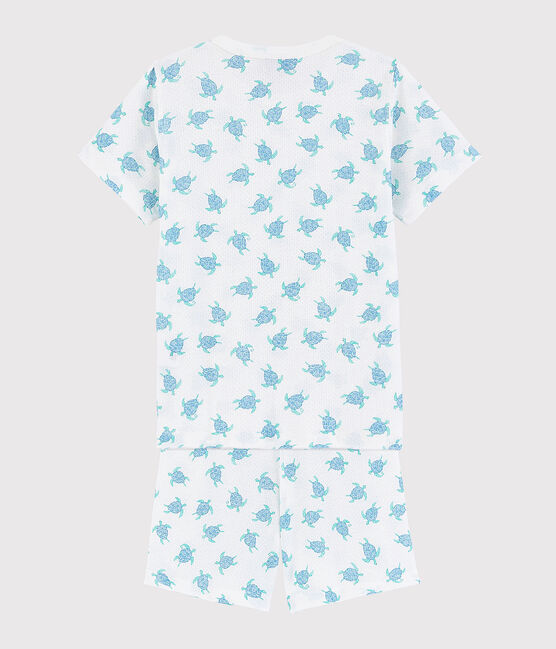 Unisex Tortoise Pattern Super Light Cotton Short Pyjamas MARSHMALLOW white/MULTICO white