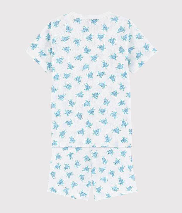 Unisex Tortoise Pattern Super Light Cotton Short Pyjamas white/multicolor