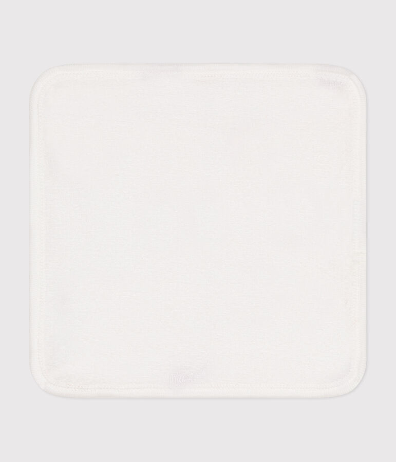 Heart pattern cotton and terry baby wipes white/red