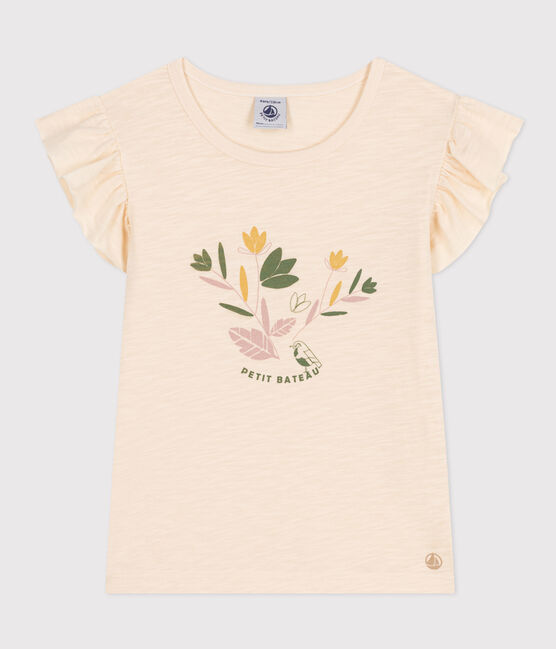 Girls' Slub Jersey T-shirt AVALANCHE Ecru