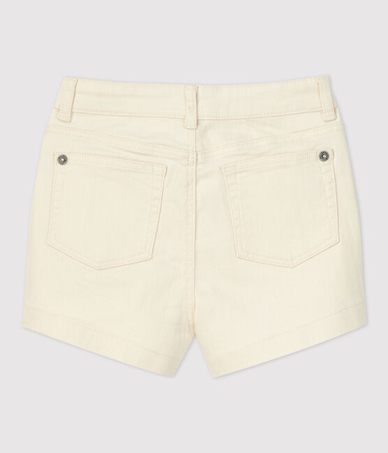 Girls' Denim Shorts AVALANCHE Ecru
