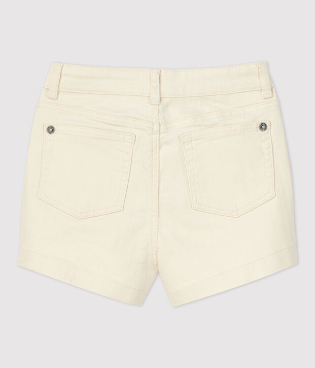 Girls' Denim Shorts Ecru