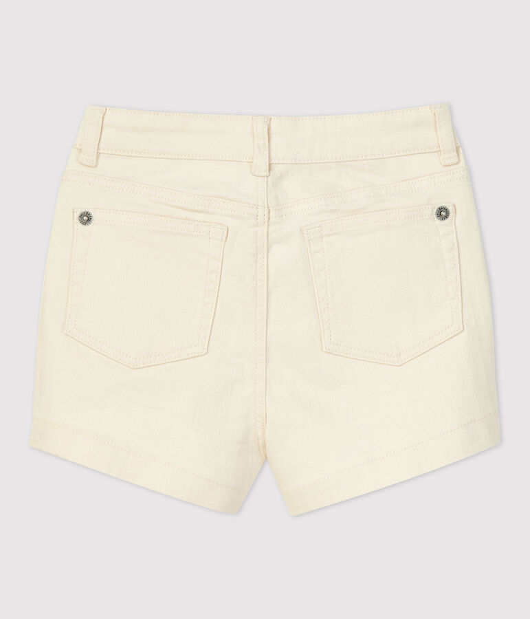 Girls' Denim Shorts Ecru