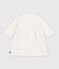 Babies' plain knitted dress white