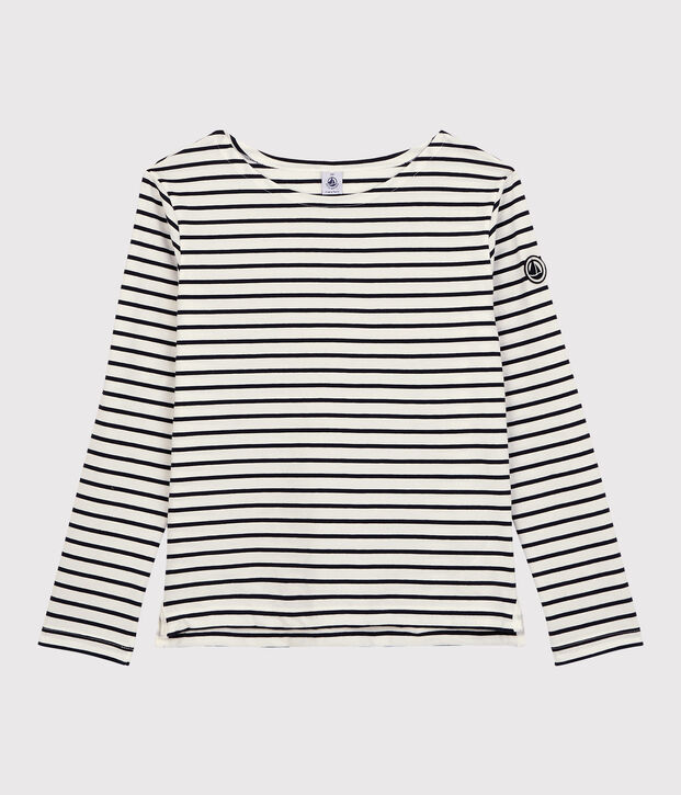 Women's Light Breton Cotton Top white/blue