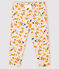 Baby girl's tubular knit trousers MONTELIMAR beige/MULTICO white