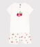 Children's short fruit print cotton pyjamas MARSHMALLOW white/MULTICO white