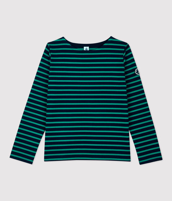 Women's Iconic Cotton Breton Top SMOKING blue/PIVERT