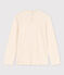 Girls' Long-sleeved Cotton T-Shirt AVALANCHE Ecru