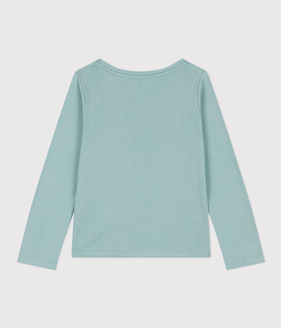 Girls' long-sleeved cotton T-shirt PAUL green