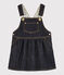 Baby girl's denim dungaree-dress JEAN blue