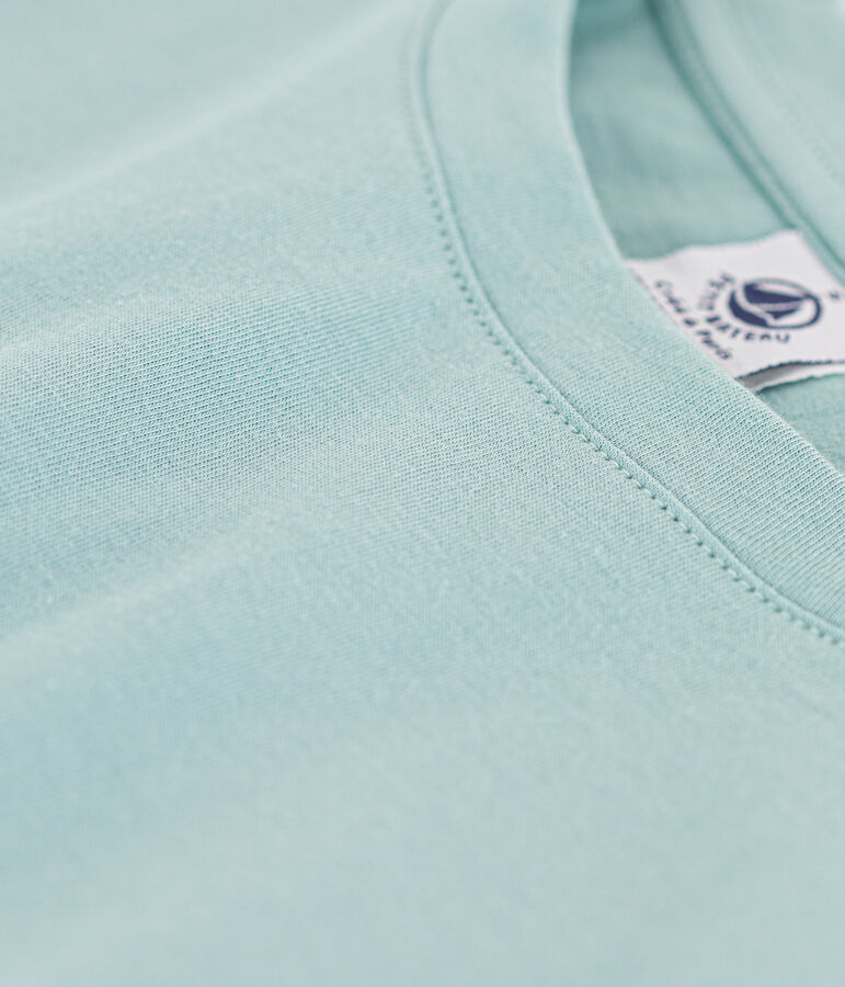 Women's Straight Round-Neck Cotton T-Shirt green