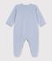 Babies' plain velour pyjama suit with a placed design NEW PLACID