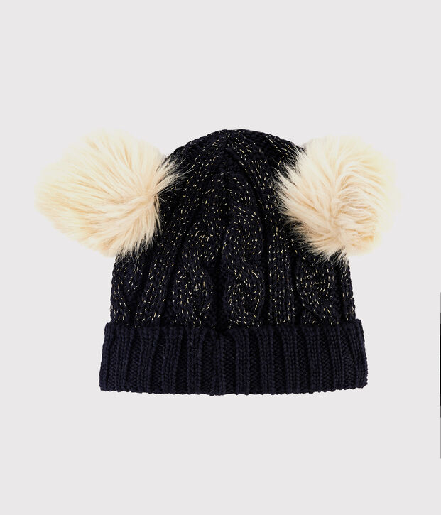 Girls' Woolly Hat blue/yellow