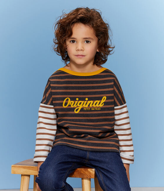 Boys' Sailor Top CITY black/COCOA brown