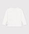 Children's long-sleeved patterned T-shirt white