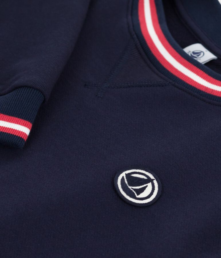 Women's plain cotton sweatshirt blue