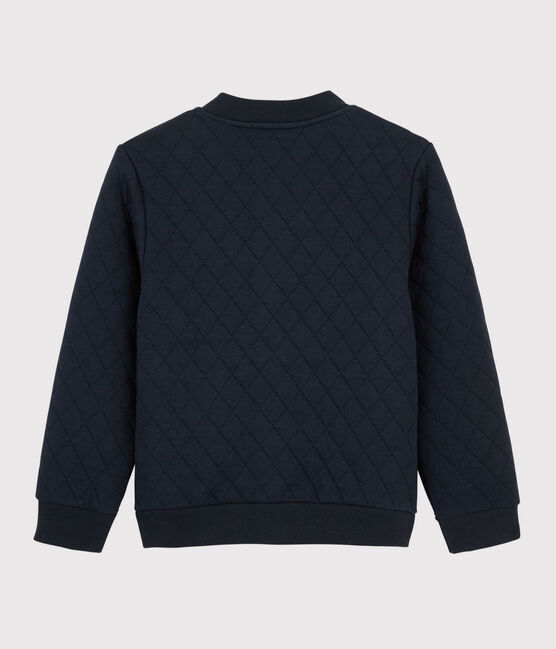 Boys' Quilted Tube Knit Cardigan SMOKING blue