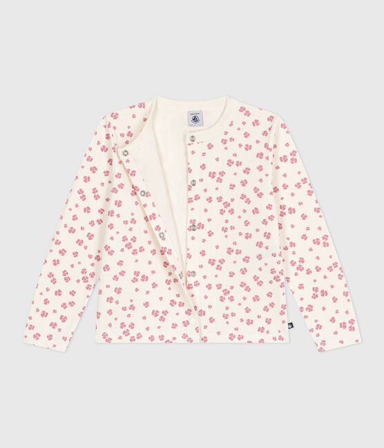 Children's printed cotton cardigan MILK /MULTICO