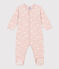 Babies' Cloud Patterned Velour Pyjamas SALINE /MARSHMALLOW