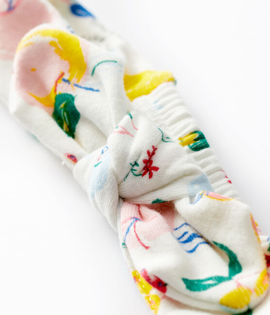 Girls' Cotton Hairband MARSHMALLOW white/MULTICO white