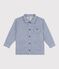 Children's stripy cotton jacket blue/white