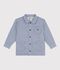 Children's stripy cotton jacket blue/white