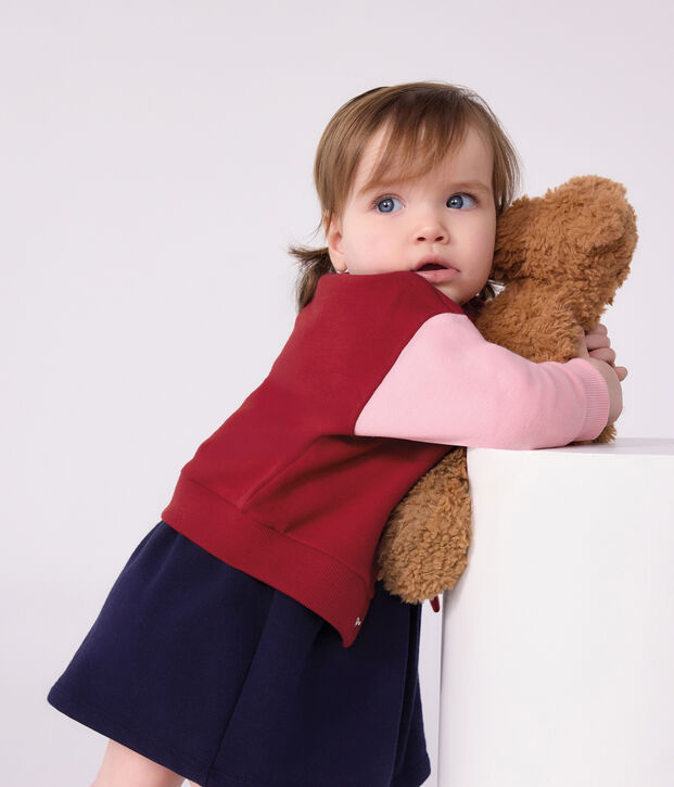 Two-tone cotton baby teddy pink/pink