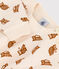 Babies' Owl Patterned Cotton Sweatshirt AVALANCHE white/ECUREUIL
