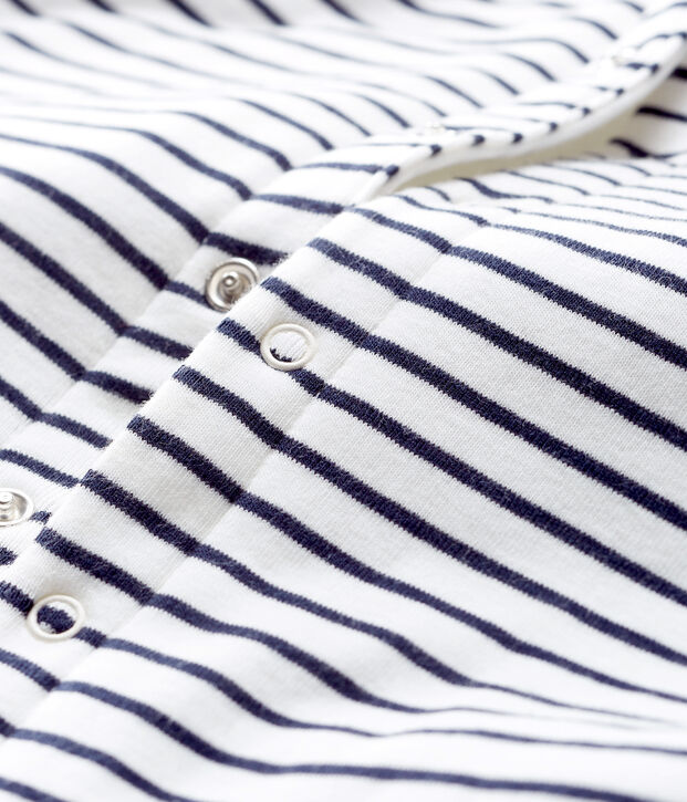 Babies' Classic Wrap in Padded Rib Knit white/blue