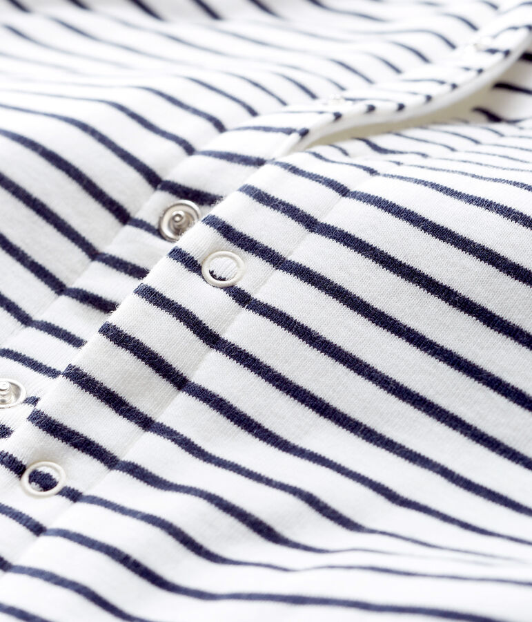 Babies' Classic Wrap in Padded Rib Knit white/blue