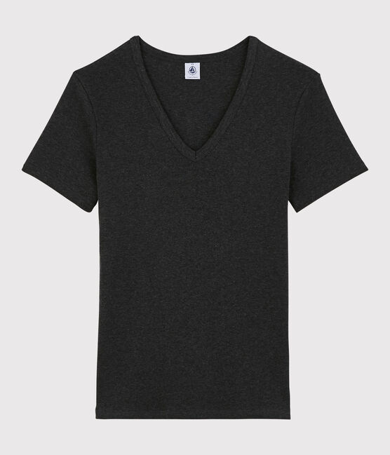 Women's Iconic V-Neck Cotton T-Shirt CITY CHINE grey