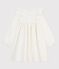 Children's long-sleeved plain corduroy dress MILK Ecru/ARGENT
