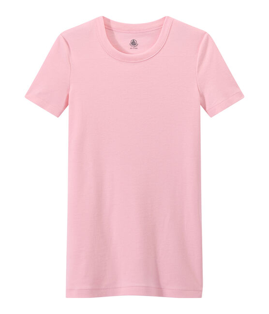 Women's T-shirt in heritage rib BABYLONE pink