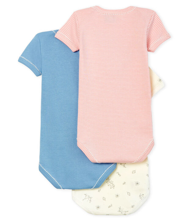 Baby Girls' Short-Sleeved Bodysuit - 3-Piece Set multicolor