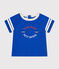 Babies' short-sleeved fine jersey T-shirt CALVIN blue