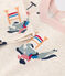 Babies' long-sleeved fine jersey T-shirt MONTELIMAR beige/MULTICO white