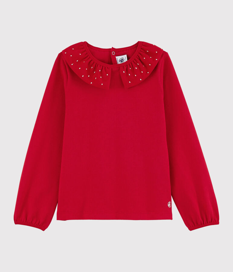 Girls' Long-Sleeved T-shirt red