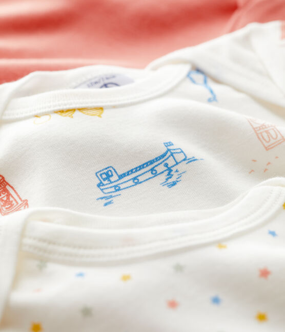 Paris Print Short-Sleeved Cotton Bodysuits - 3-Pack variante 1