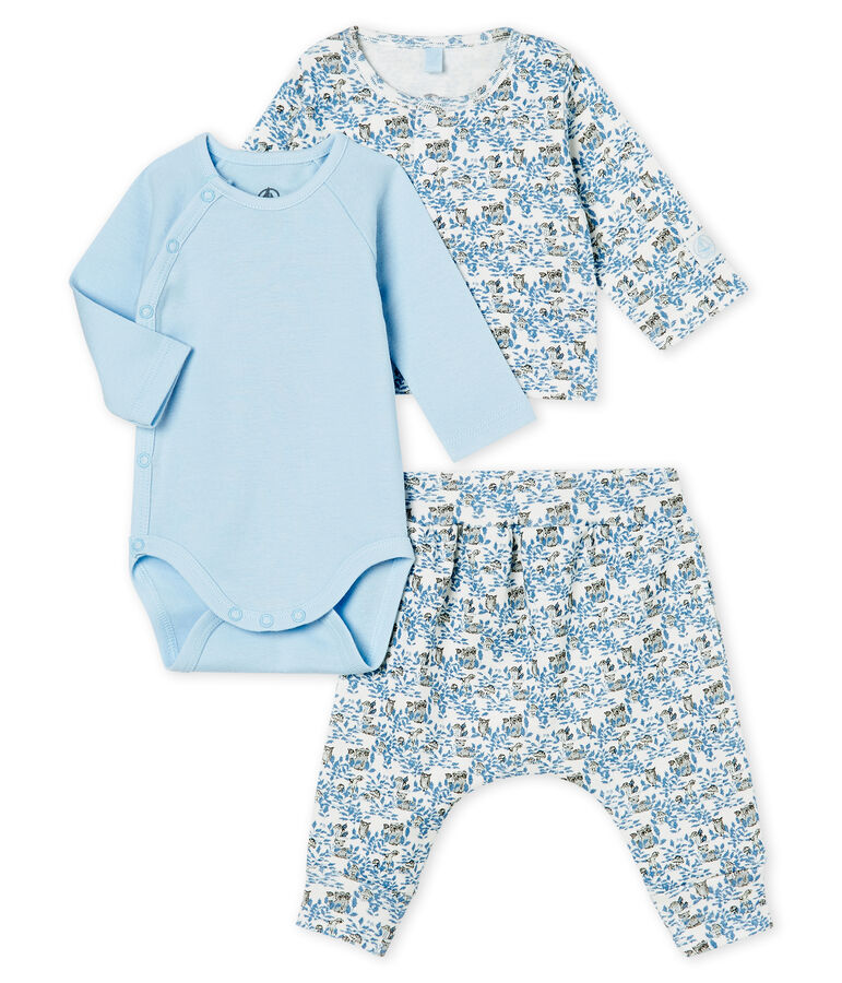 Baby Boys' Ribbed Clothing - 3-piece set white/multicolor