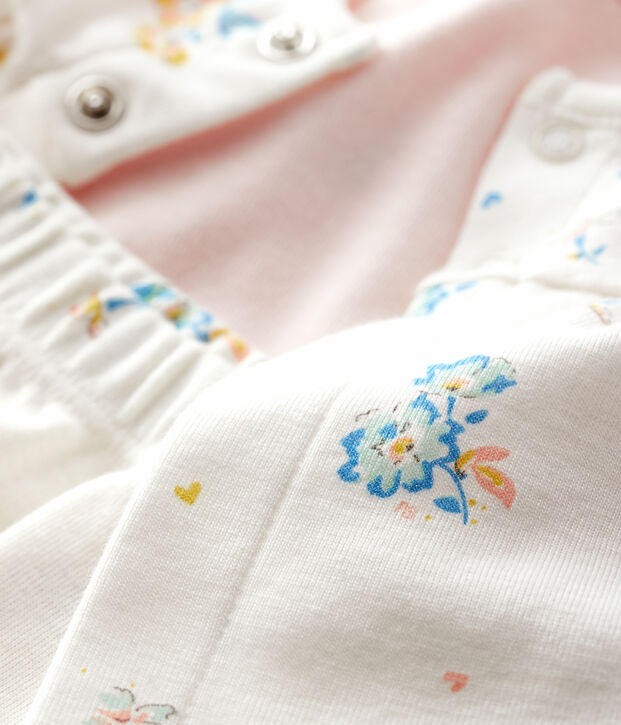 Baby Girls' Ribbed Clothing - 3-piece set white/multicolor