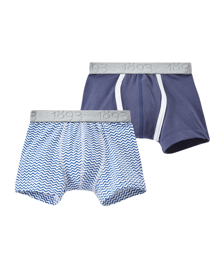 Set of 2 boys' boxers white